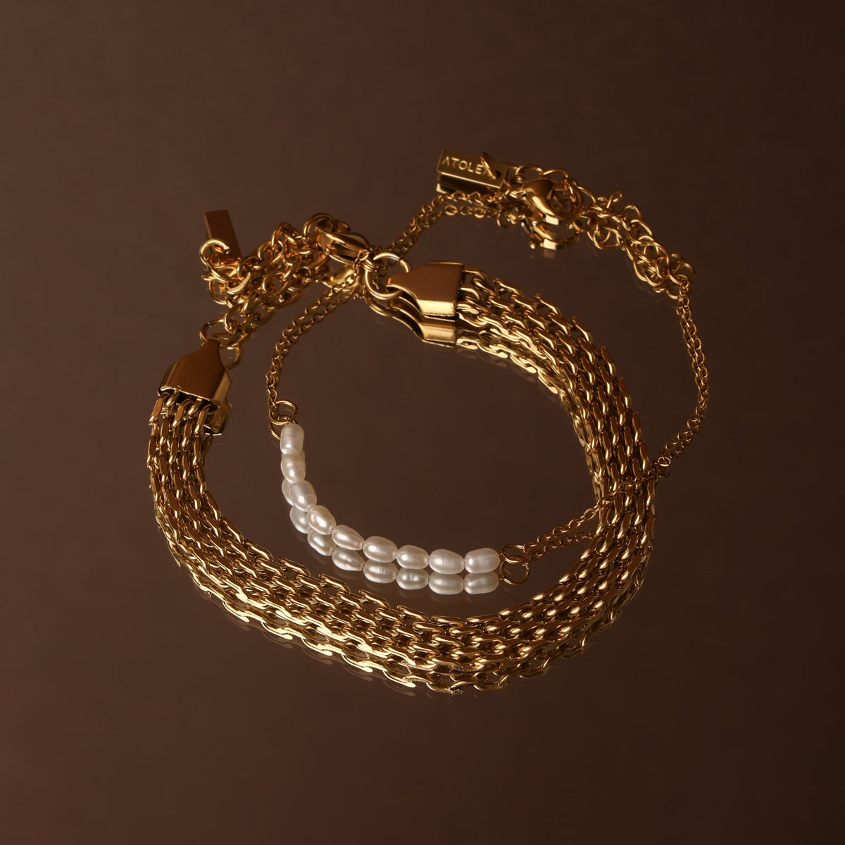 Wide Woven Gold Bracelet