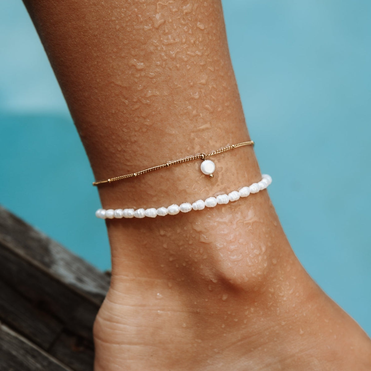 Beach Day Pearl Anklet