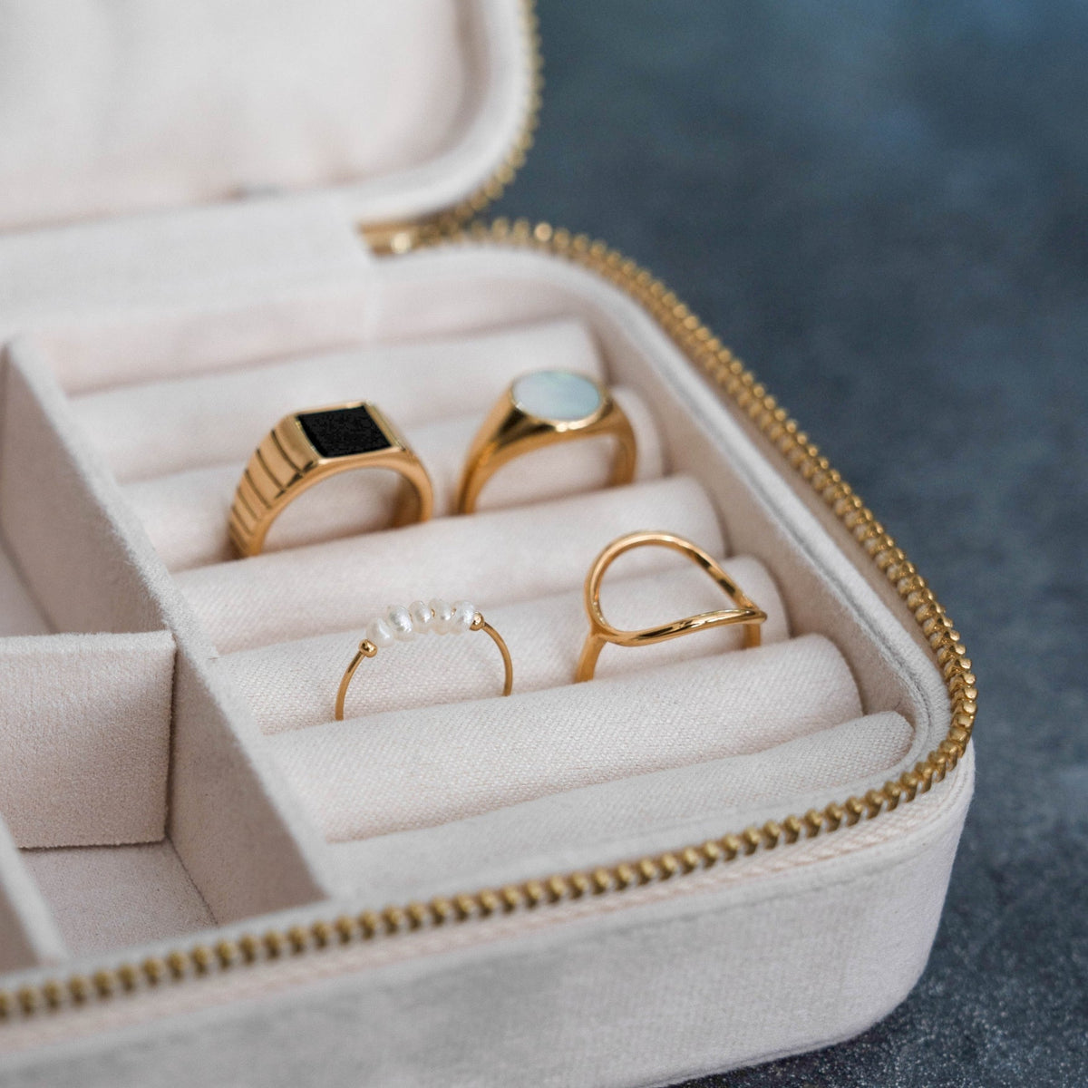 Five Pearl Row Ring