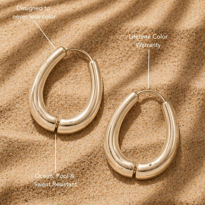 Polished Teardrop Earrings