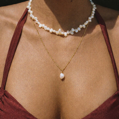 Single Baroque Pearl Necklace