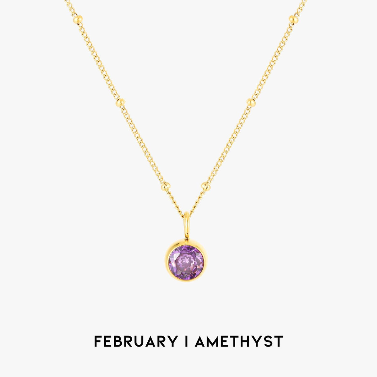 Birth Month Stone Necklace