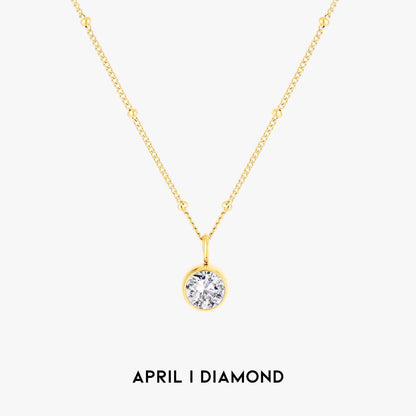 Birth Month Stone Necklace
