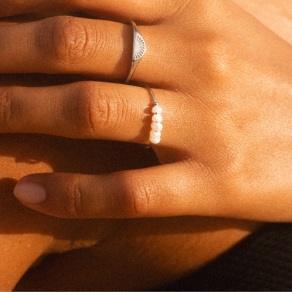 Five Pearl Row Ring