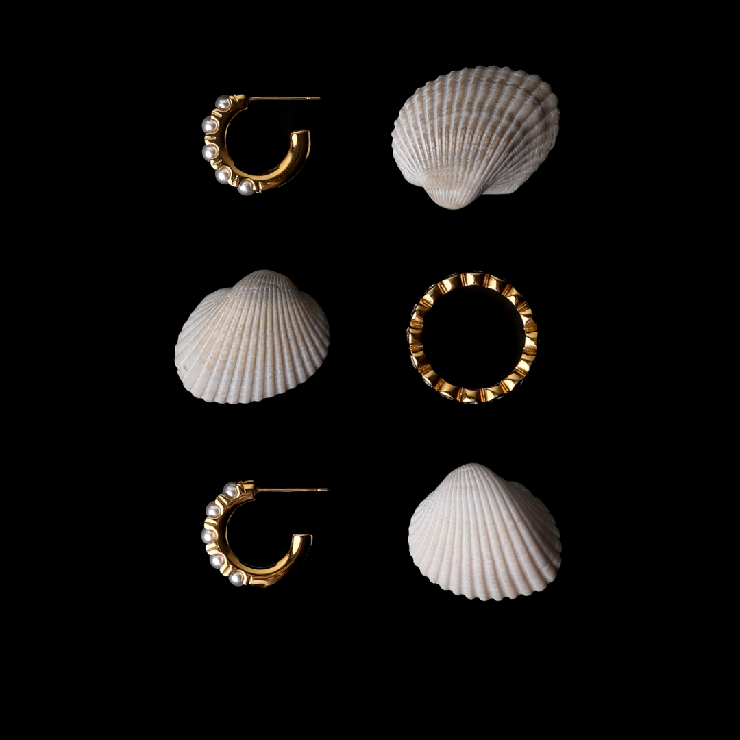 Mother-of-Pearl Huggie Hoops
