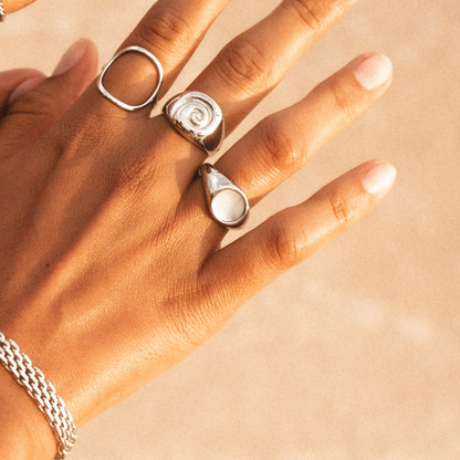 Iridescent Mother-of-Pearl Ring