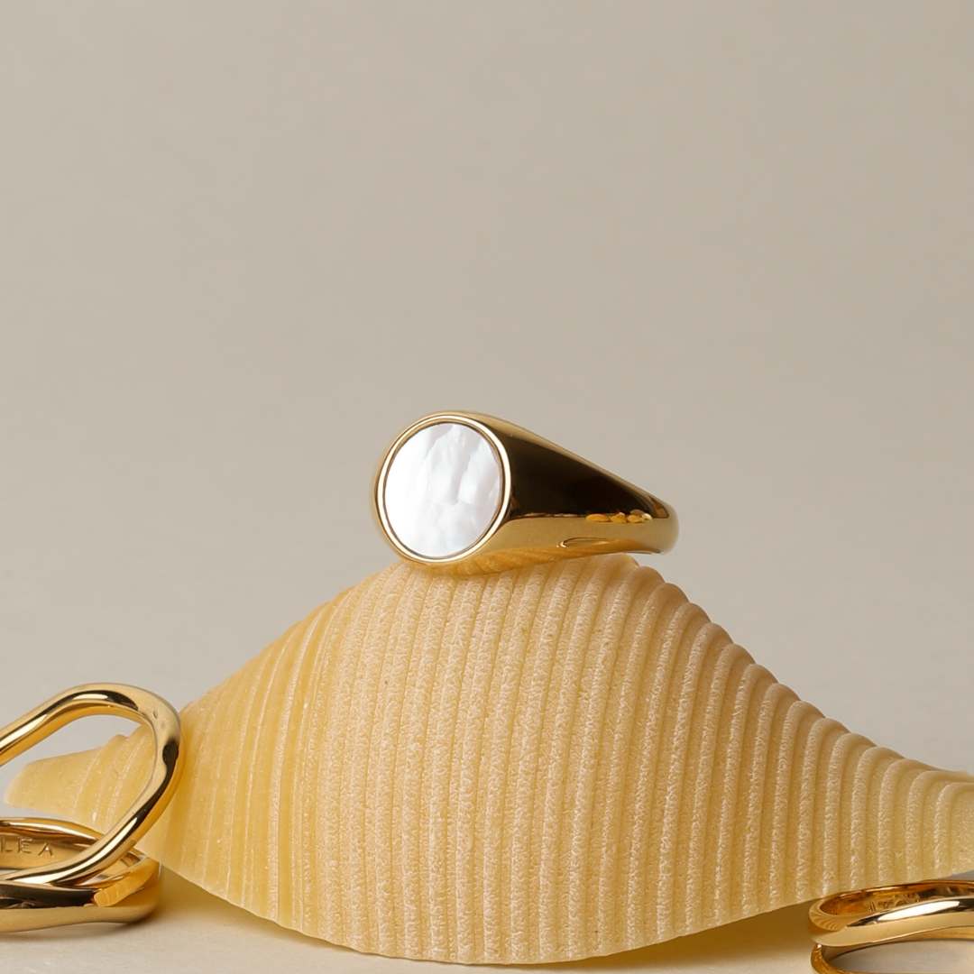 Iridescent Mother-of-Pearl Ring