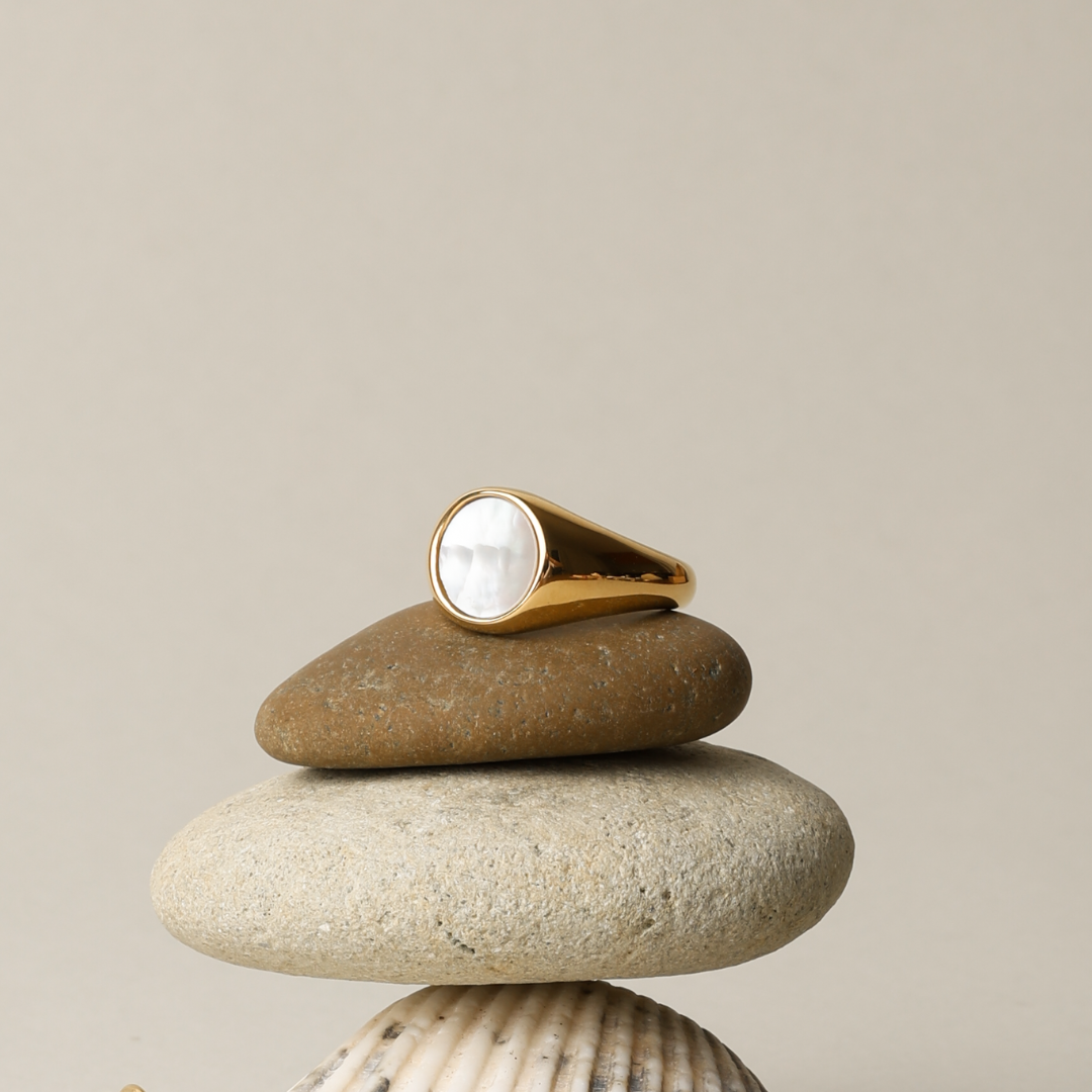 Iridescent Mother-of-Pearl Ring