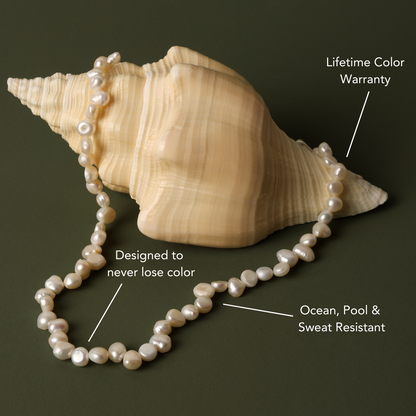 Organic Shape Pearl Choker