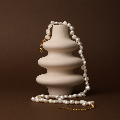Organic Shape Pearl Choker