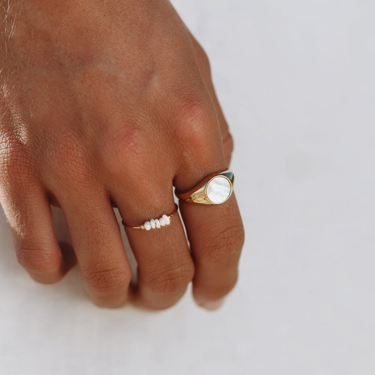 Five Pearl Row Ring
