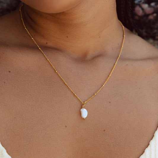 Single Baroque Pearl Necklace