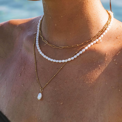 Single Baroque Pearl Necklace