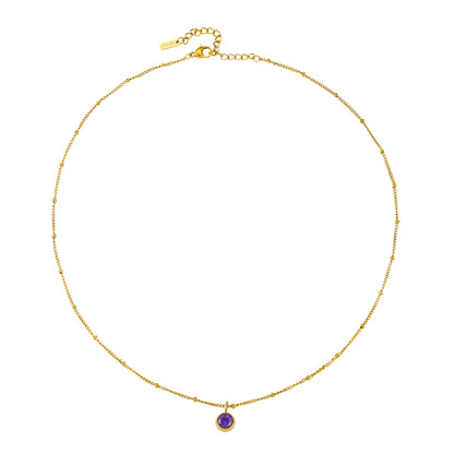 Birth Month Stone Necklace