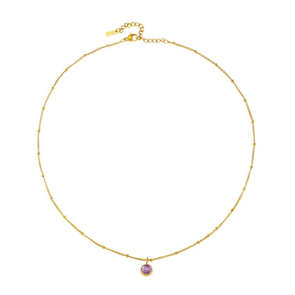 Birth Month Stone Necklace