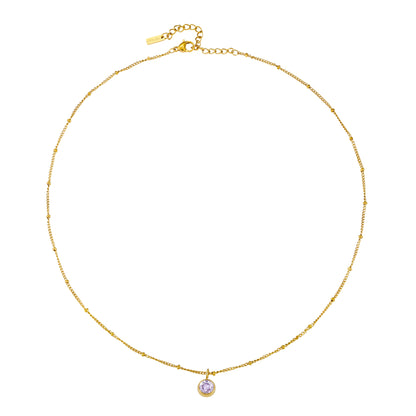 Birth Month Stone Necklace