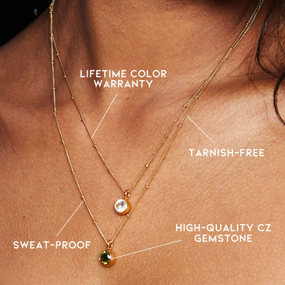 Birth Month Stone Necklace