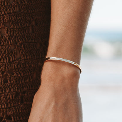 Sunlit Hammered Cuff