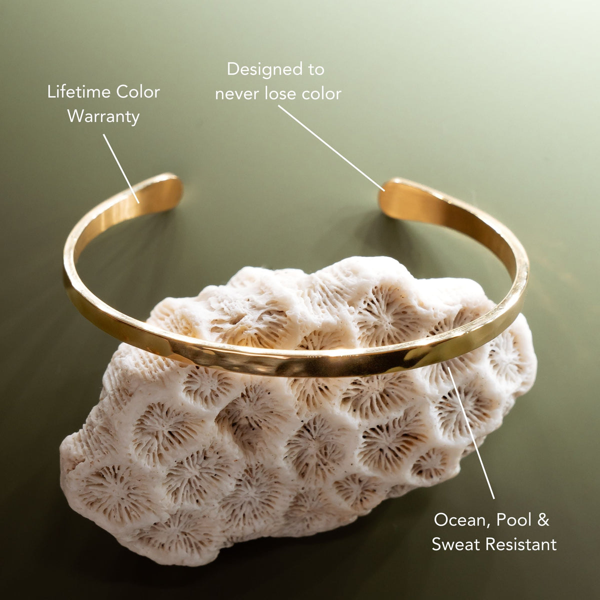 Sunlit Hammered Cuff