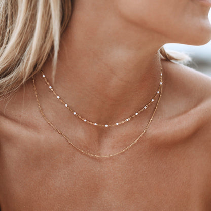 Double Strand Enamel Bead Choker