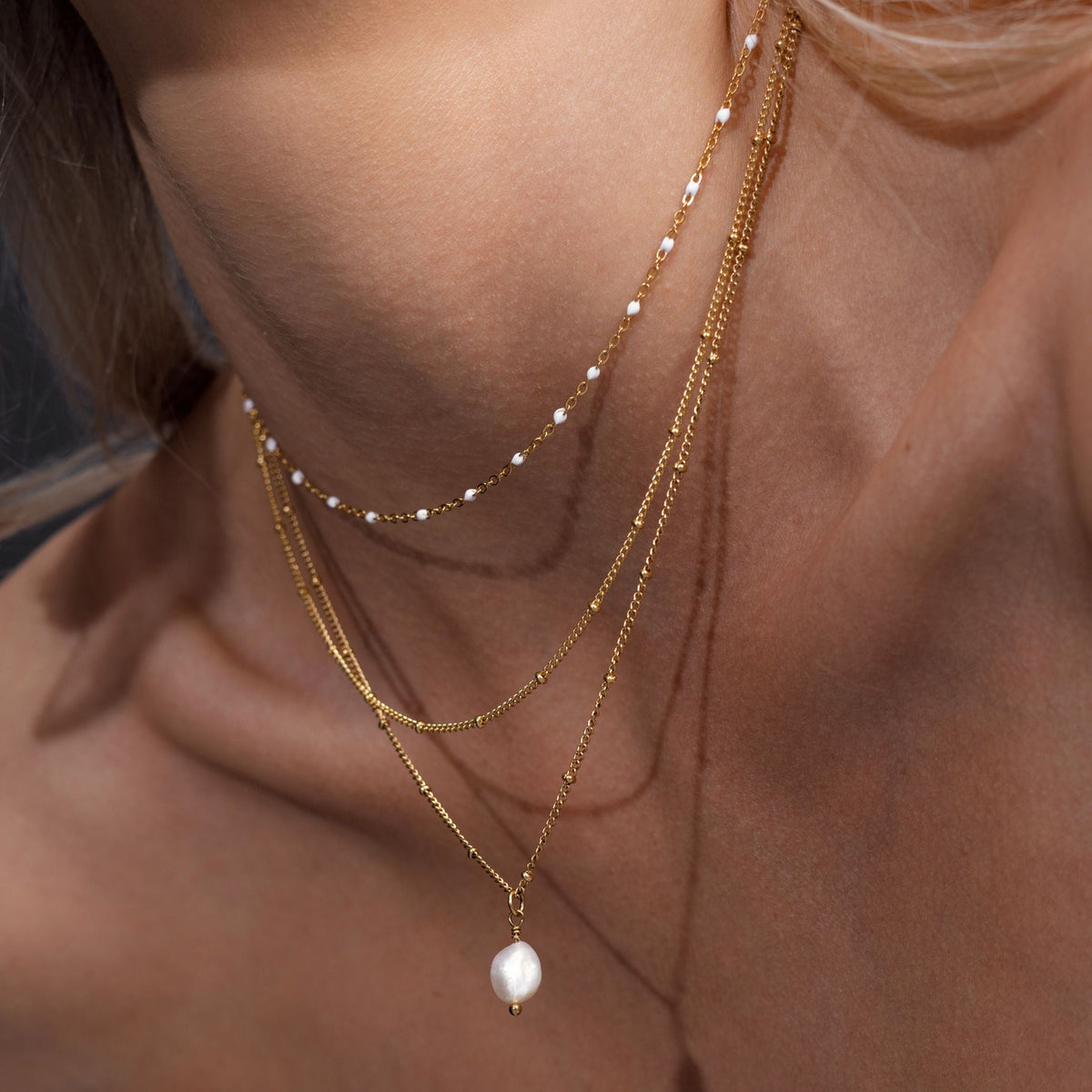 Double Strand Enamel Bead Choker