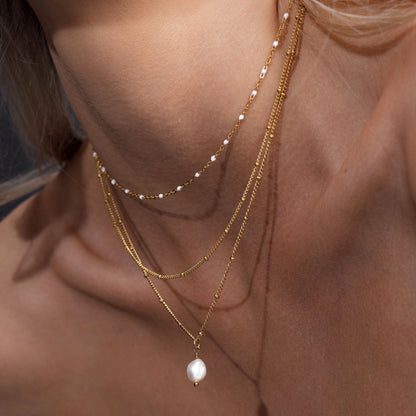 Double Strand Enamel Bead Choker