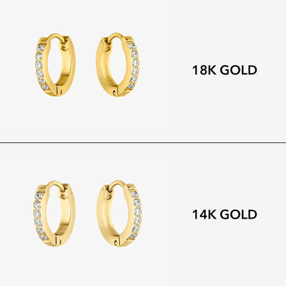 Pavé Sparkle Mini Hoops