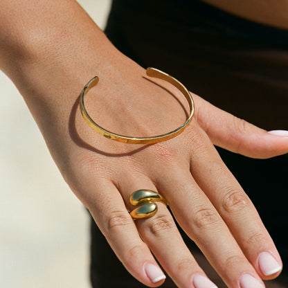 Sunlit Hammered Cuff