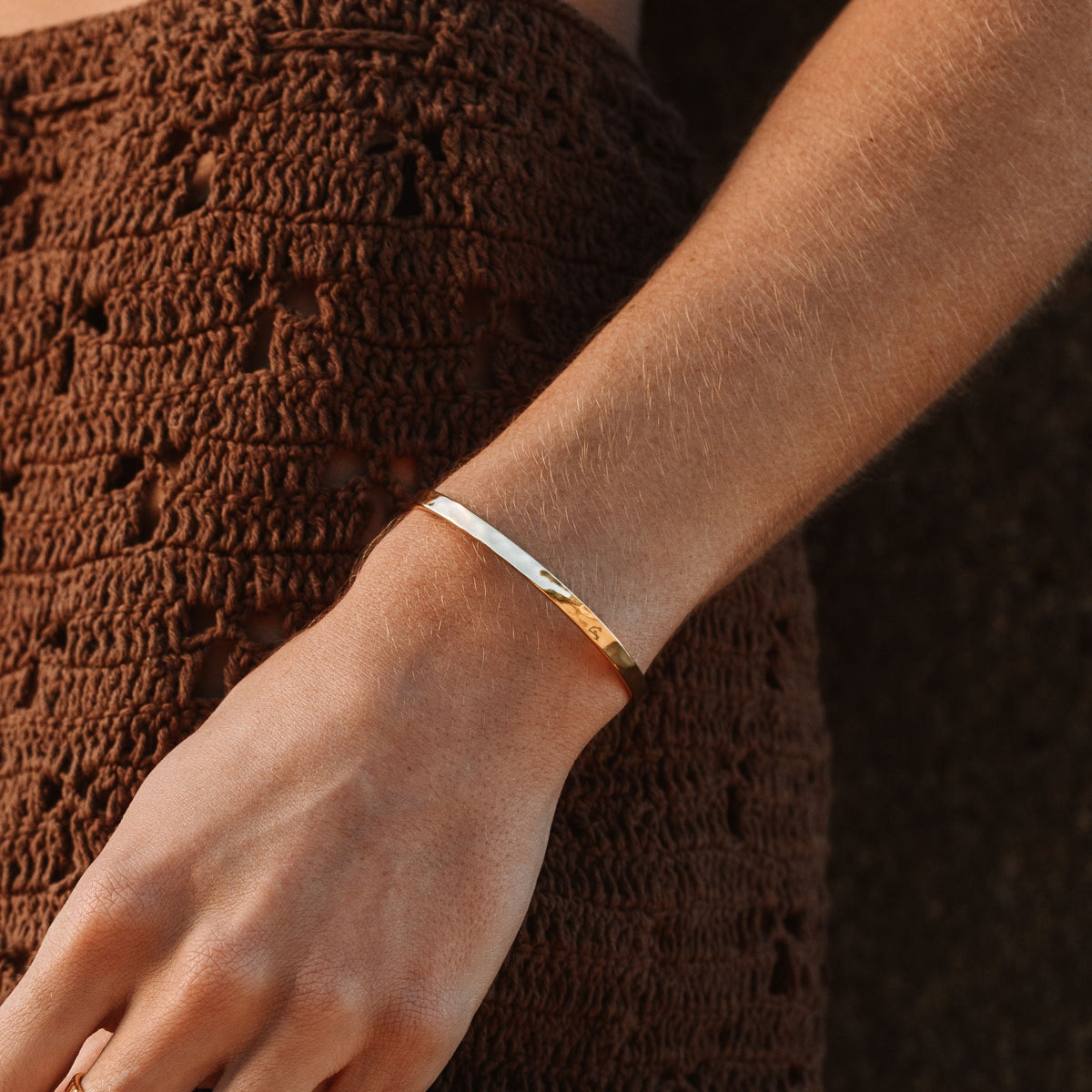 Sunlit Hammered Cuff