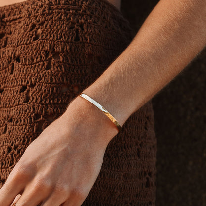 Sunlit Hammered Cuff