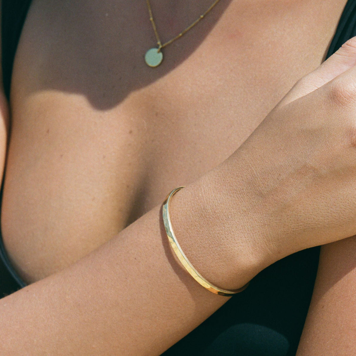 Sunlit Hammered Cuff