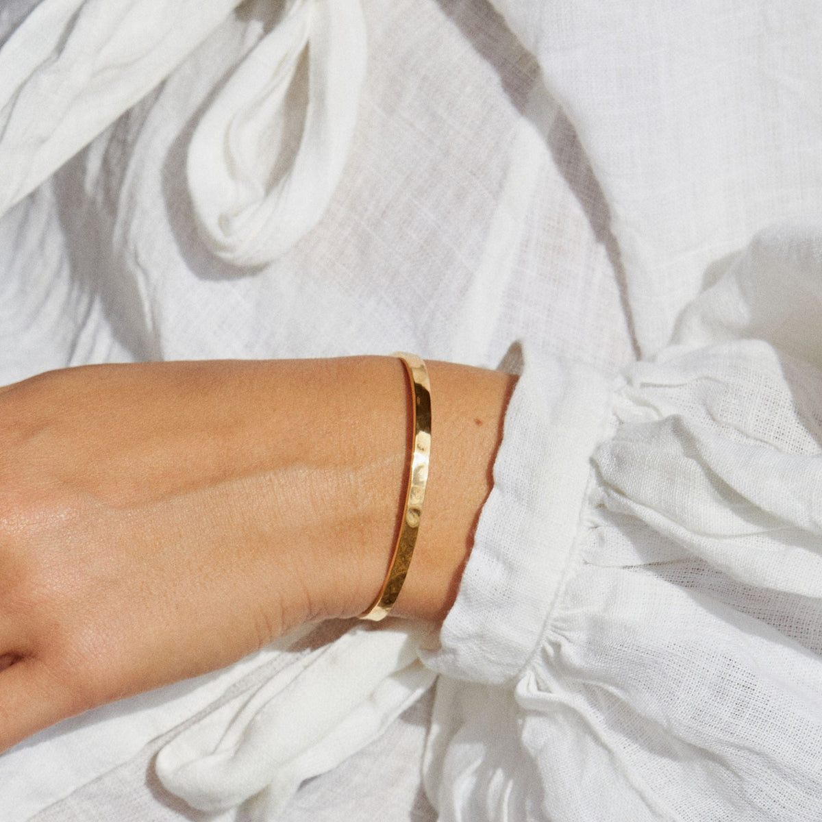 Sunlit Hammered Cuff