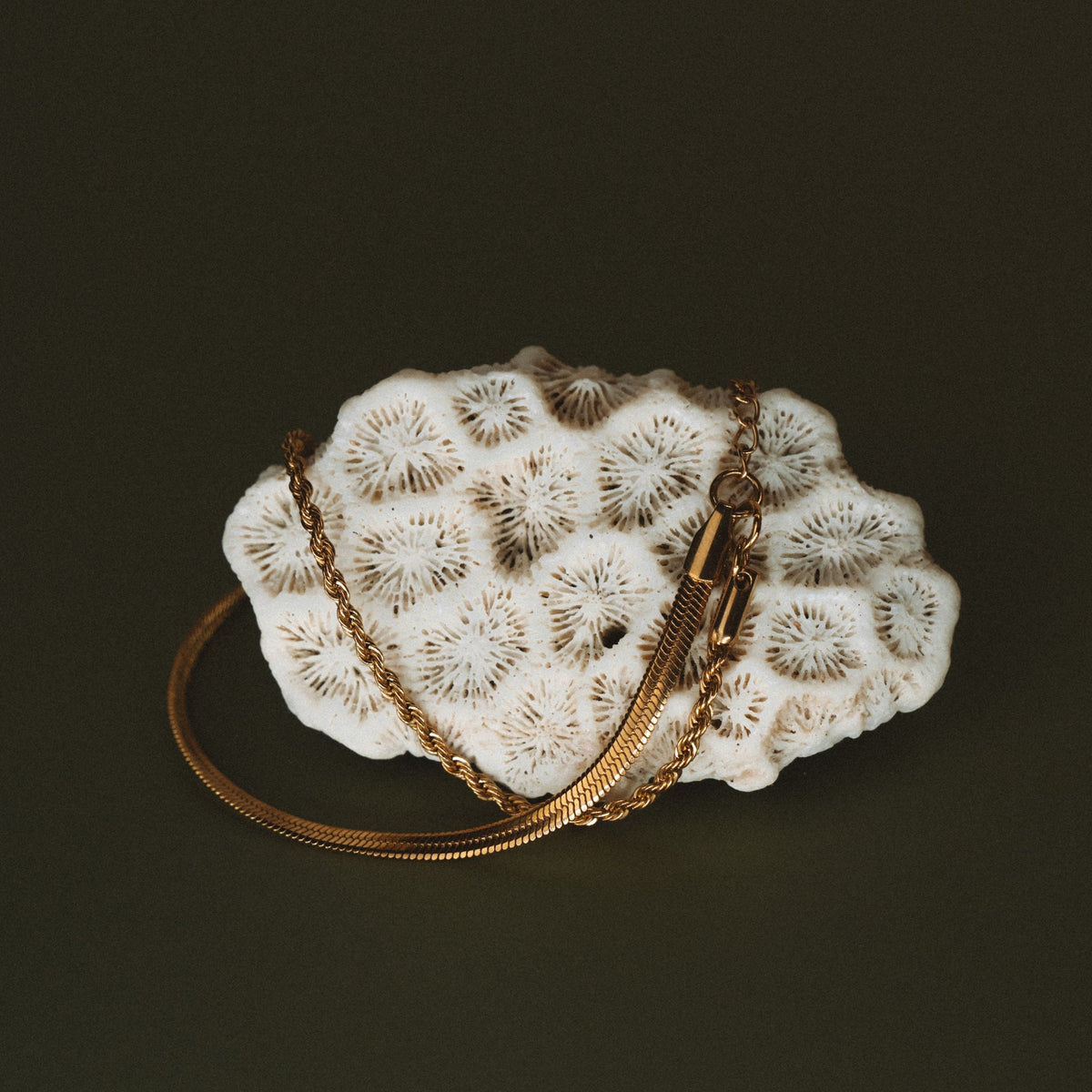 Herringbone & Rope Layered Bracelet
