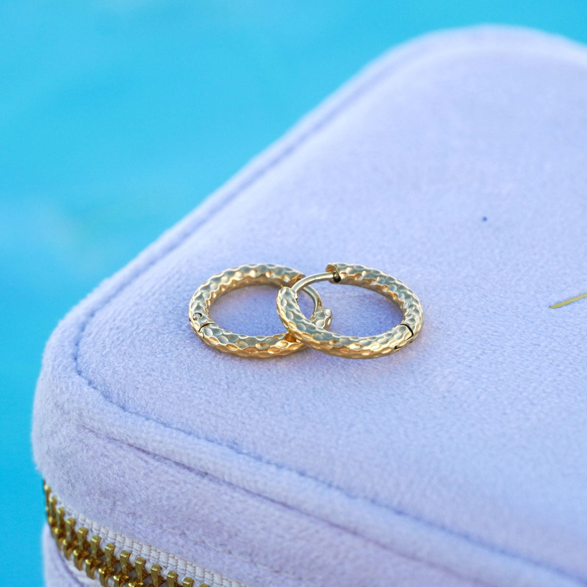 Textured Hammered Hoops