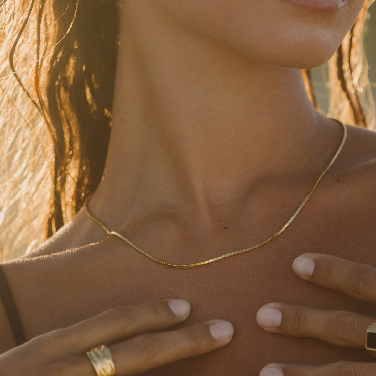 Sleek Snake Chain Choker