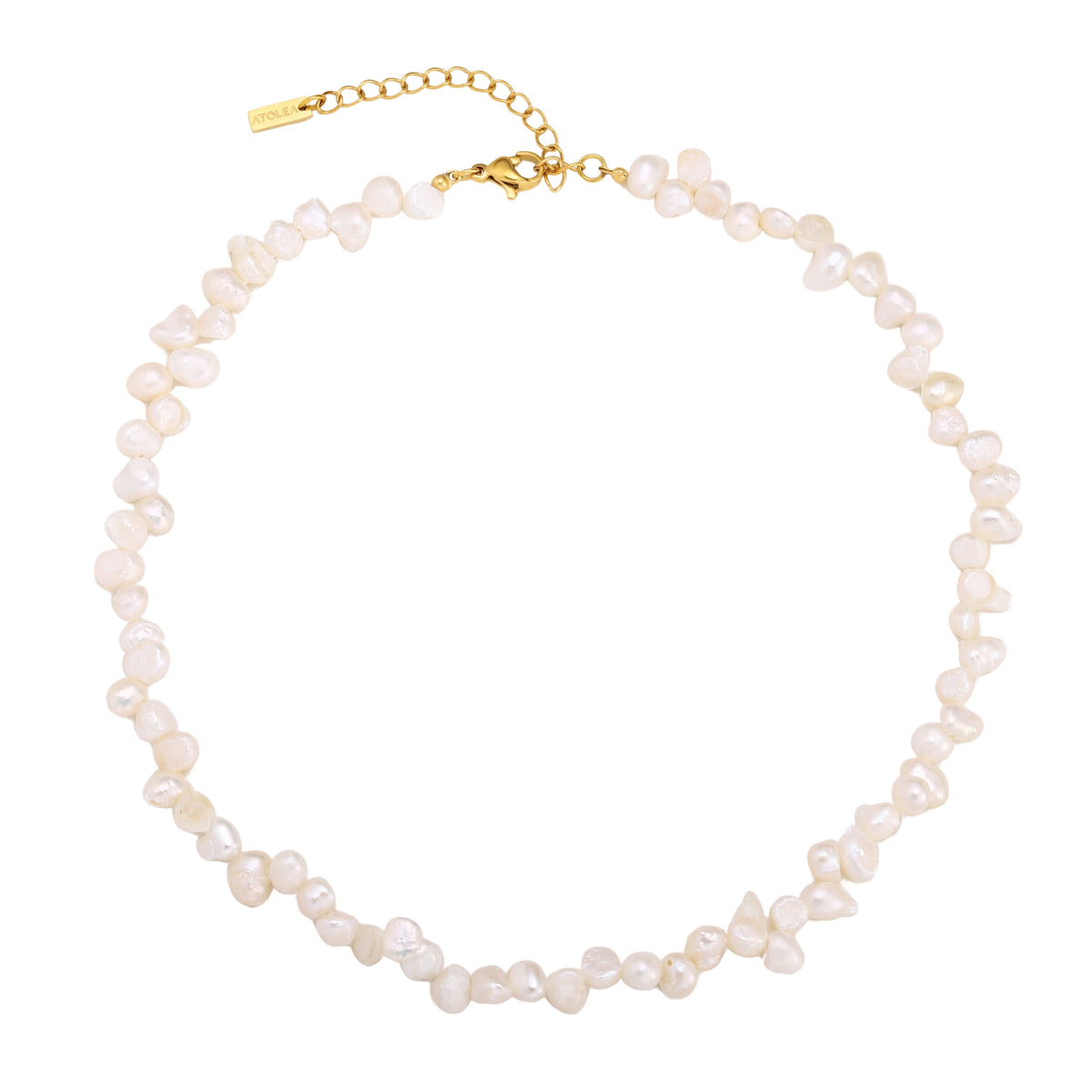 Organic Shape Pearl Choker