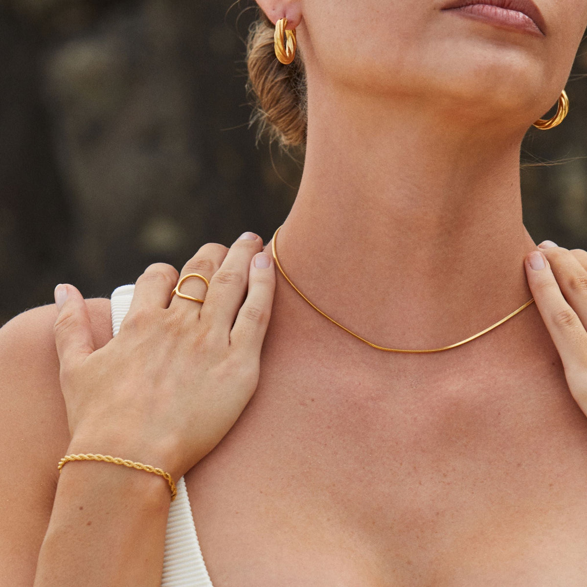 Sleek Snake Chain Choker