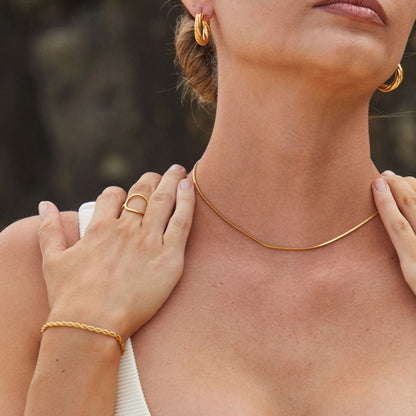 Sleek Snake Chain Choker