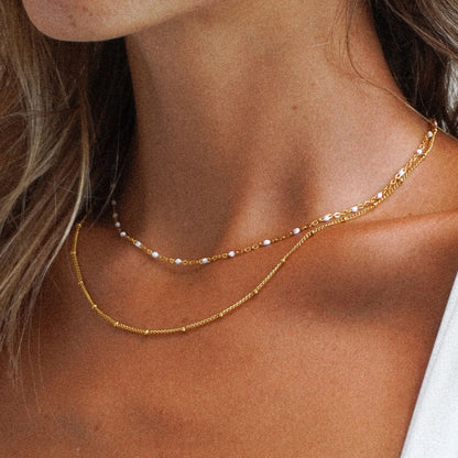 Double Strand Enamel Bead Choker
