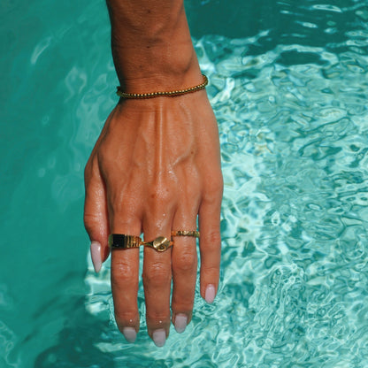 Engraved Sun Signet Ring