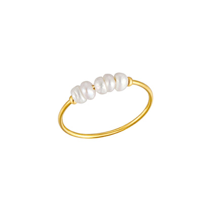 Five Pearl Row Ring