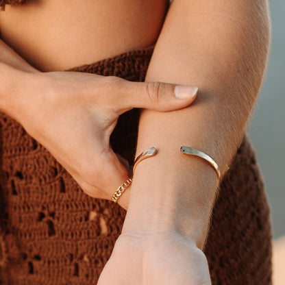 Sunlit Hammered Cuff