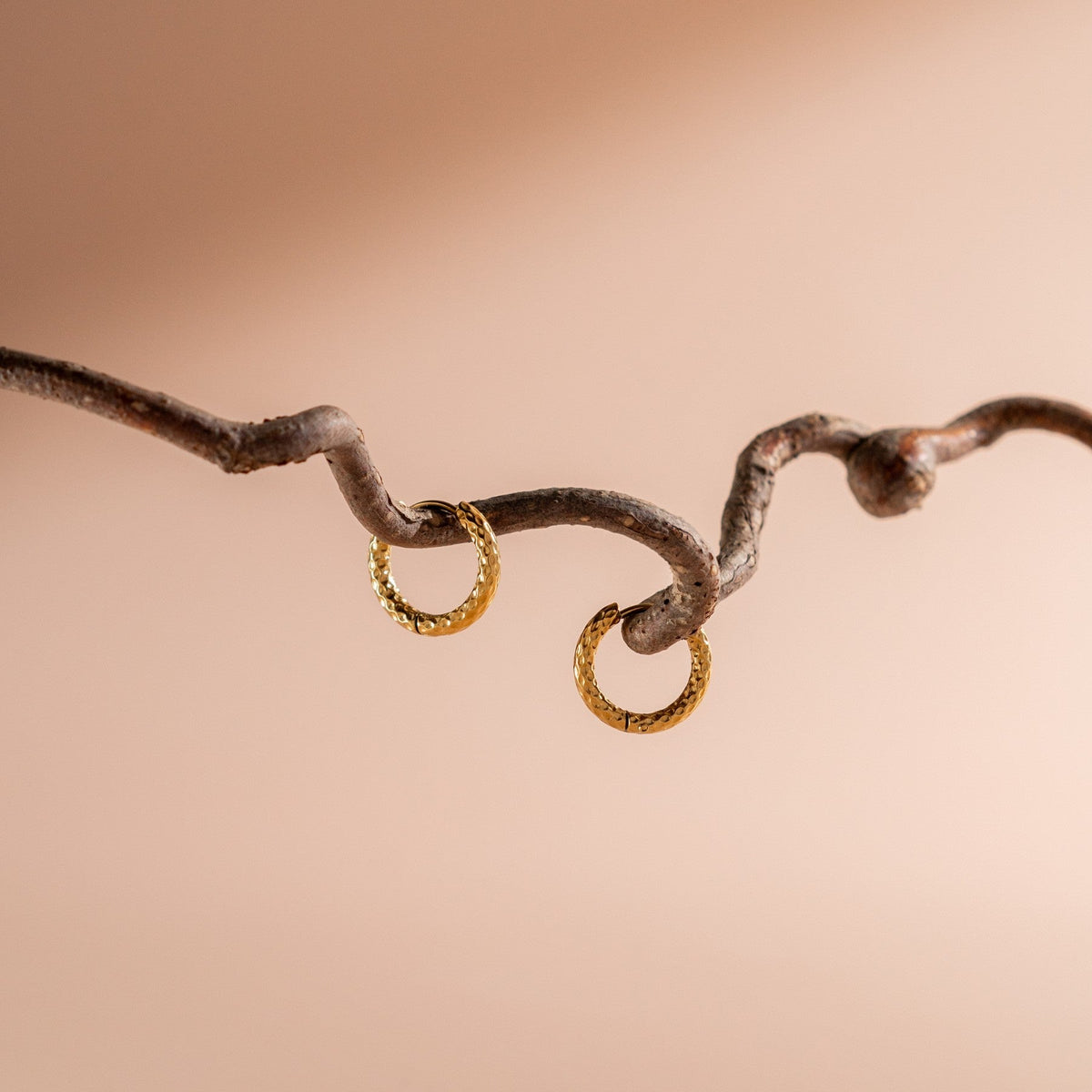 Textured Hammered Hoops