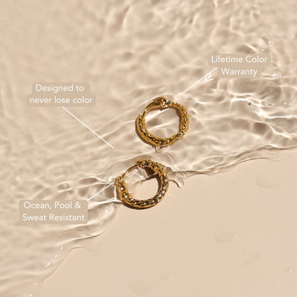 Textured Hammered Hoops