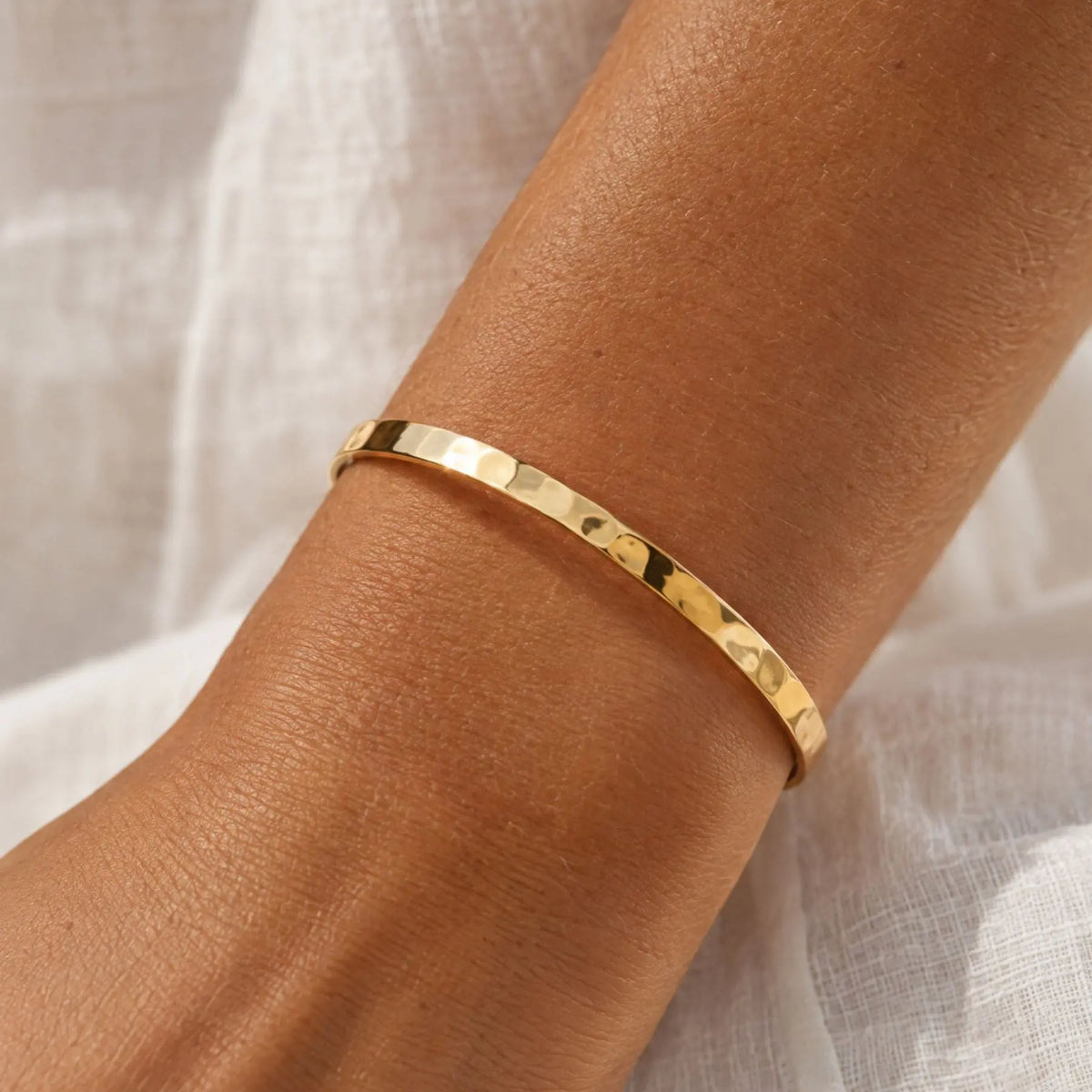 Sunlit Hammered Cuff
