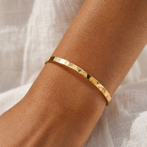 Sunlit Hammered Cuff