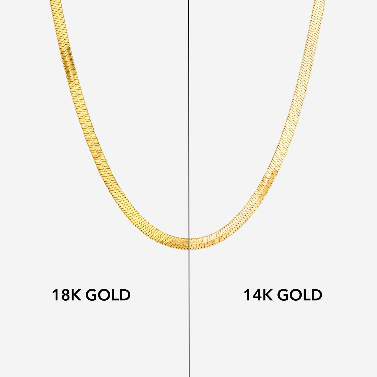 Liquid Gold Herringbone Choker