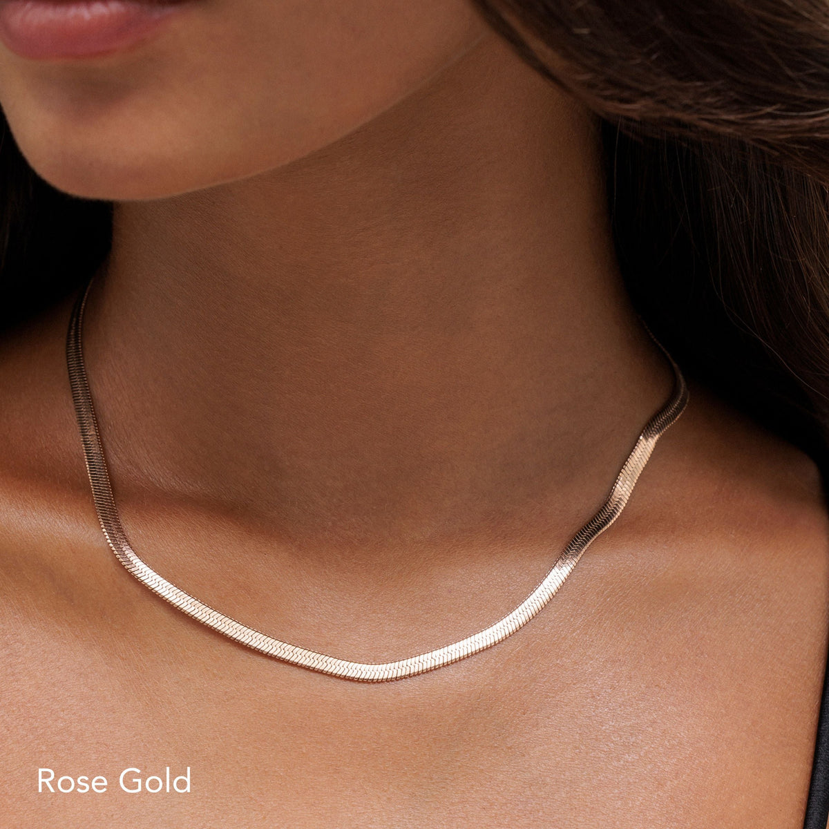 Liquid Gold Herringbone Choker