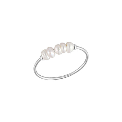 Five Pearl Row Ring