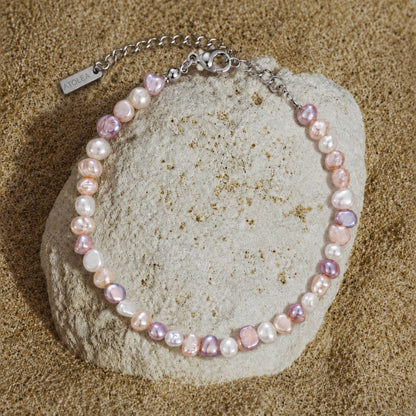 Blush Pink Pearl Anklet